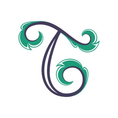 T letter template.