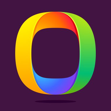 O mektubu bir satır renkli logo
