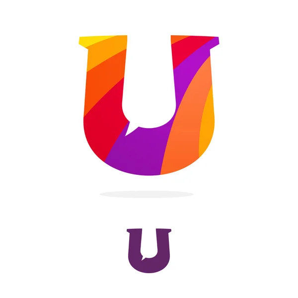 U 文字ロゴのアイコン — ストックベクタ