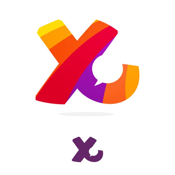 X harfi logo simge — Stok Vektör