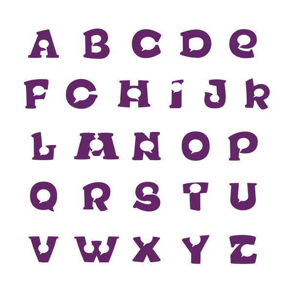 Divertidas letras del alfabeto inglés — Vector de stock