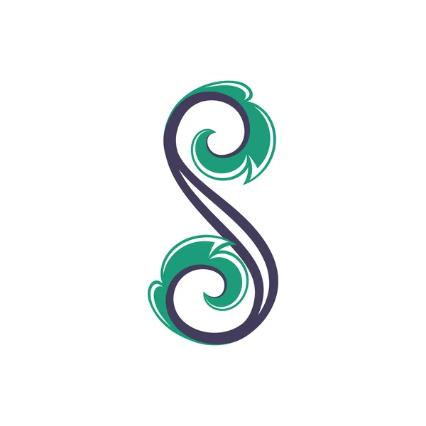 S letter template. — ストックベクタ