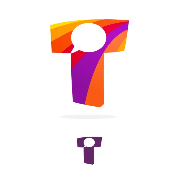 T 文字ロゴのアイコン — ストックベクタ
