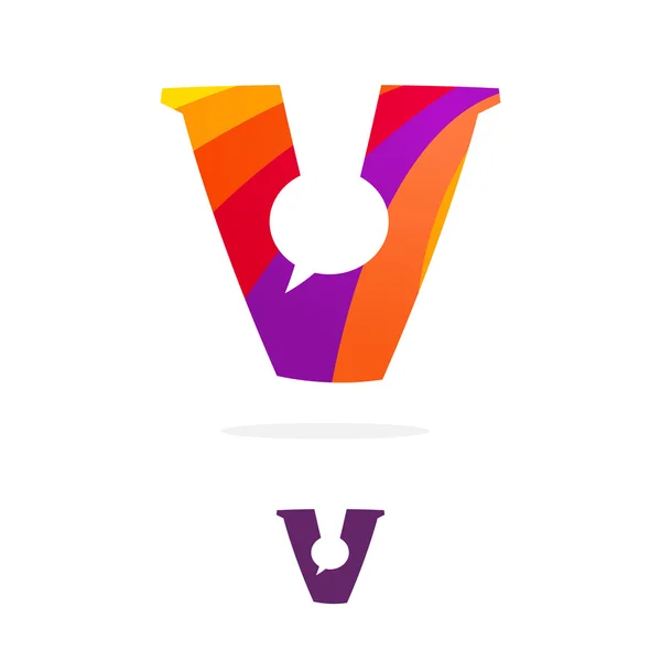 V letra logotipo ícone —  Vetores de Stock