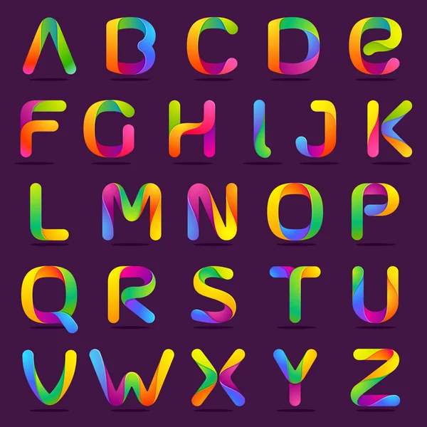 Fun English alphabet letters set. — Stock Vector