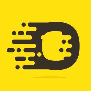 O mektup logo tasarım şablonu.