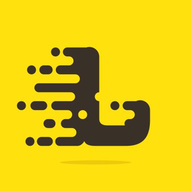 L harfi logo tasarım şablonu.