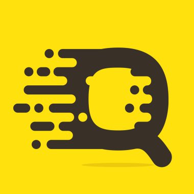 Q Harfi Logo Tasarım Şablonu.