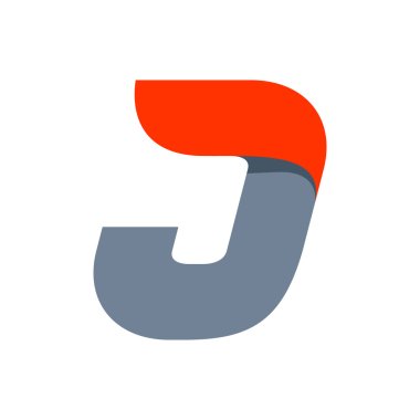 J harfi logo tasarım şablonu.