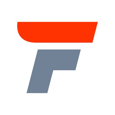 F harfi logo tasarım şablonu