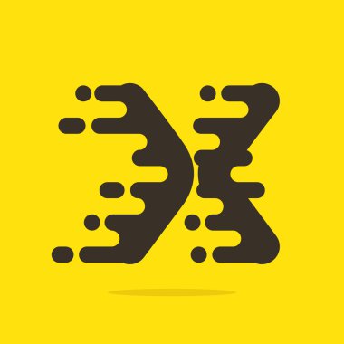 M harfi logo tasarım şablonu.