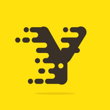 Y harfi logo tasarım şablonu.