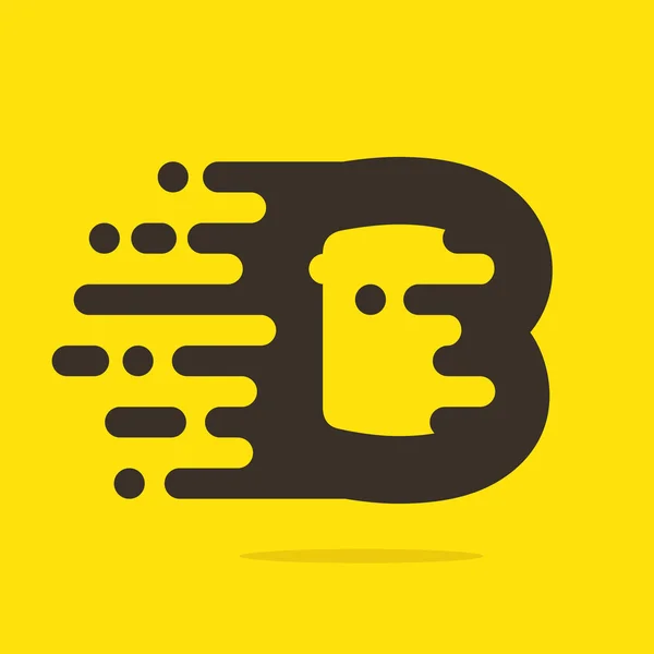 B Szablon projektu logo listu. — Wektor stockowy