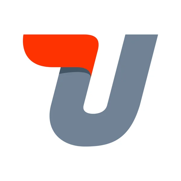 U brev logotyp formgivningsmall — Stock vektor