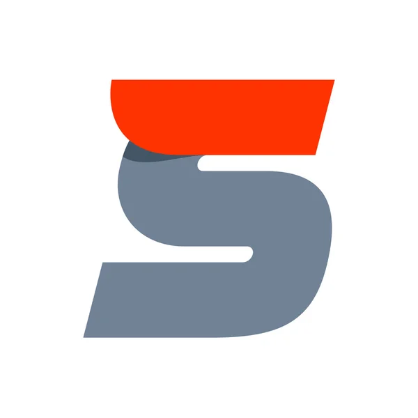 S 문자 로고 디자인 서식 파일 — 스톡 벡터