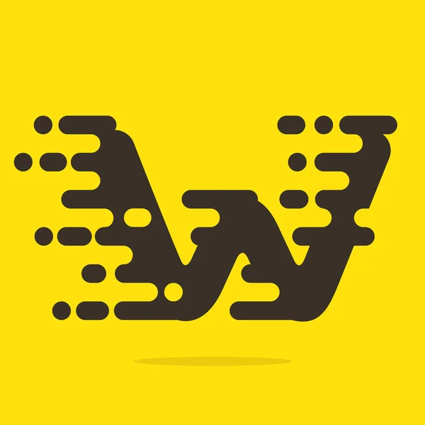 W briefsjabloon logo ontwerp. — Stockvector