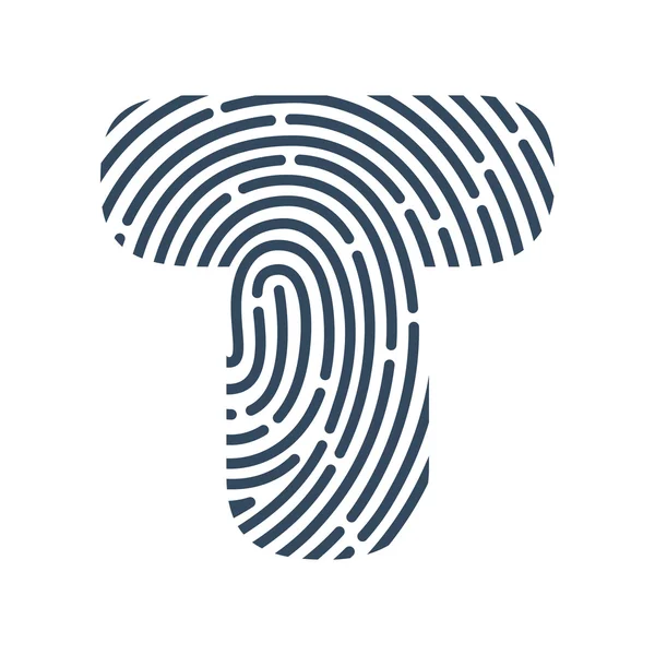 T brief lijn-logo. — Stockvector