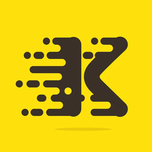 K 문자 로고 디자인 서식 파일. — 스톡 벡터