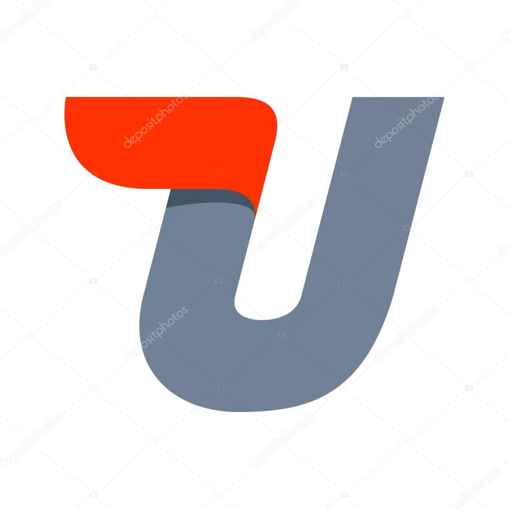 U letter logo design template