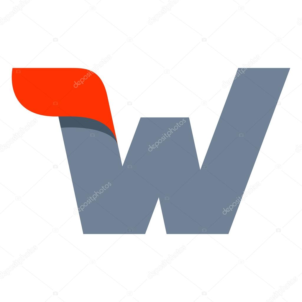 W letter logo design template.