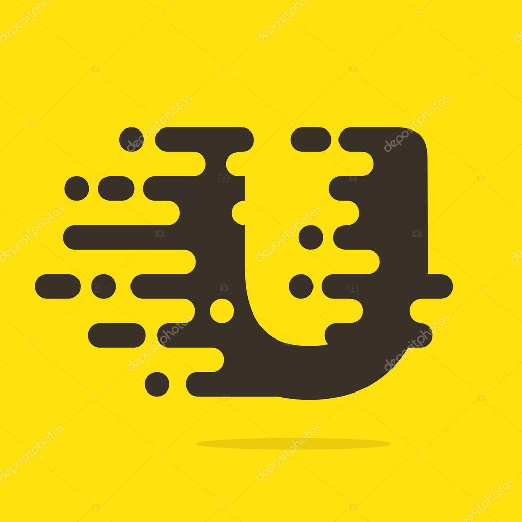 Fast speed taxi service letter. Vector design template elements for your application or company.