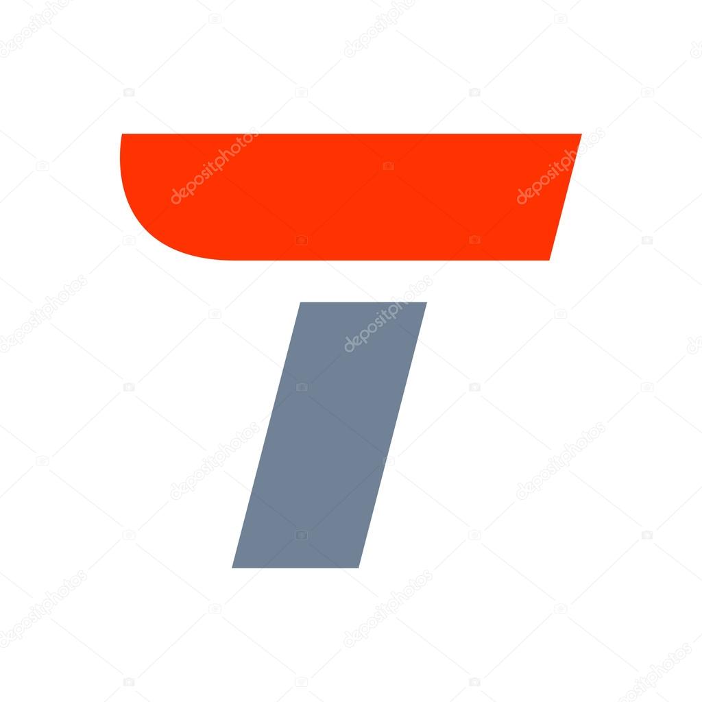 T letter logo design template