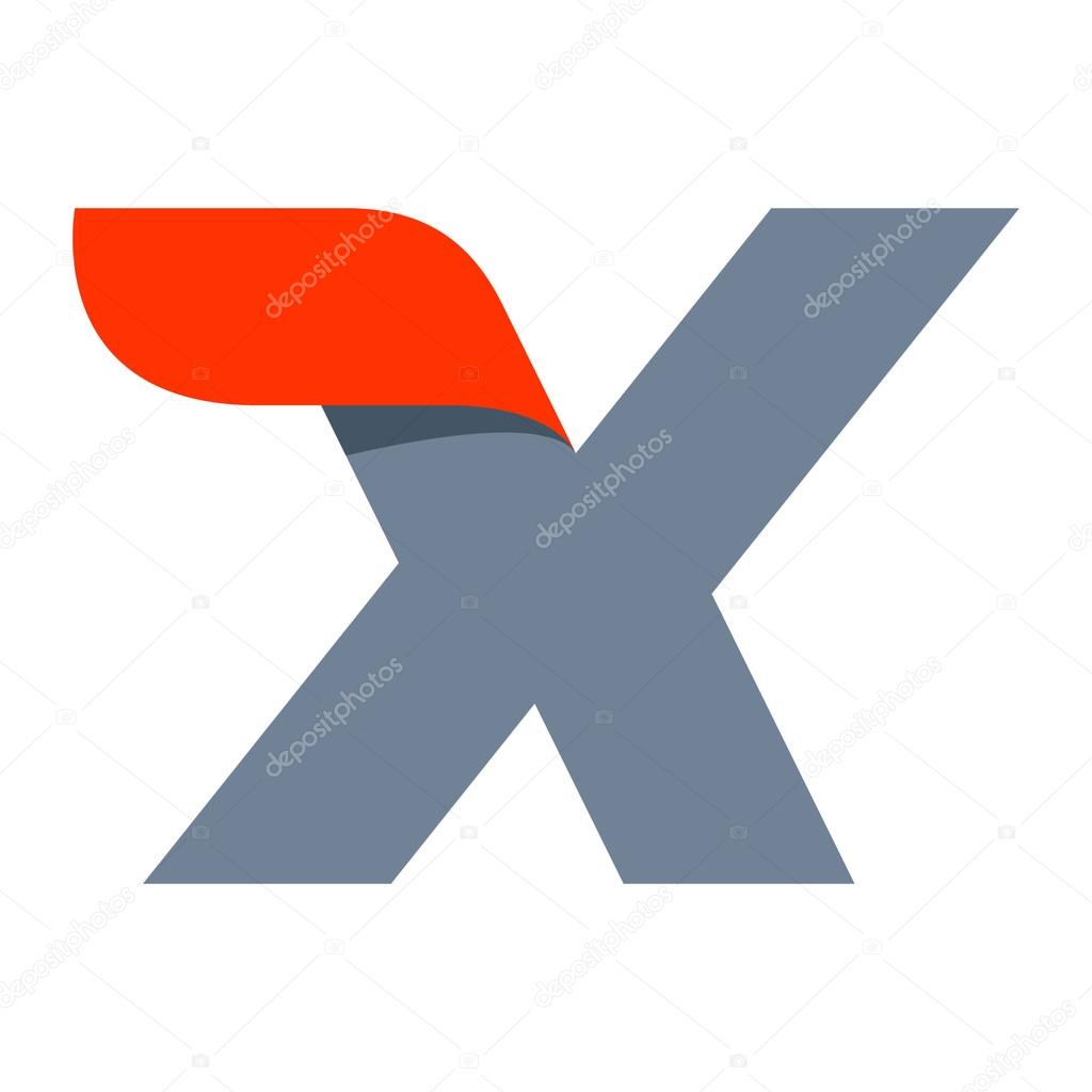 X letter logo design template.