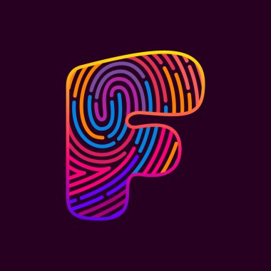 F harfi parmak izi şablonu