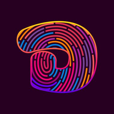 D harfi parmak izi şablonu