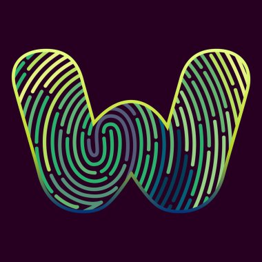 W harfi parmak izi şablonu