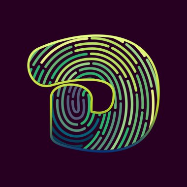 D harfi parmak izi şablonu