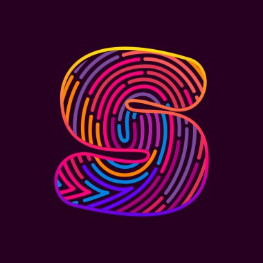 S harfi parmak izi şablonu