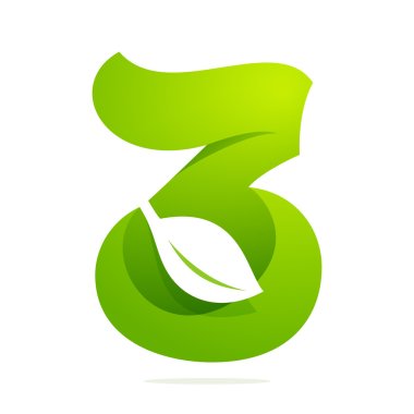 Number 3 design template clipart