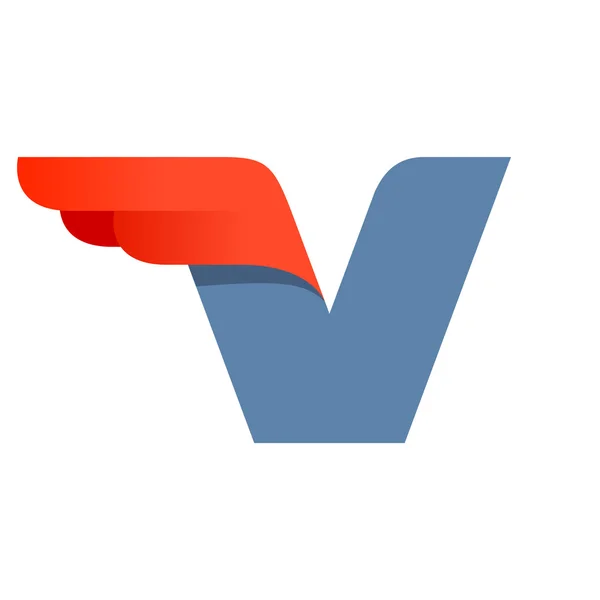 Design sablon V betű — Stock Vector