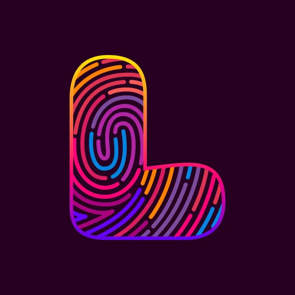 L brevmall fingerprint — Stock vektor