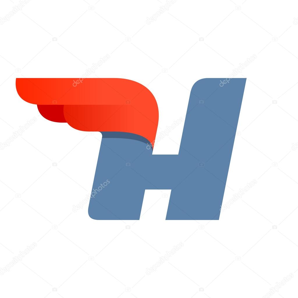 Design template H letter element for application or corporate identity.