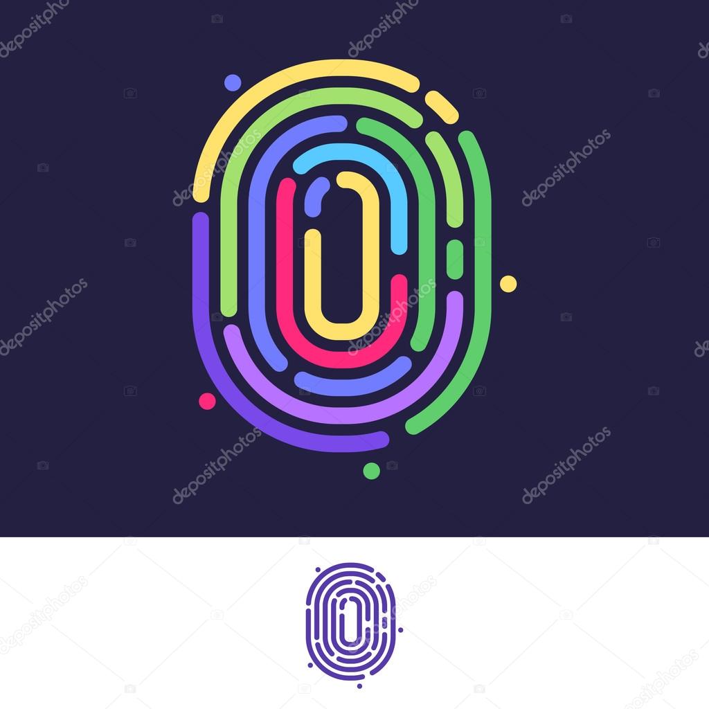 Number 0 design template element for application or corporate identity.