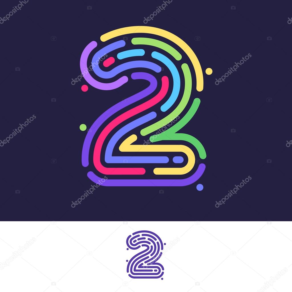 Number 2 design template