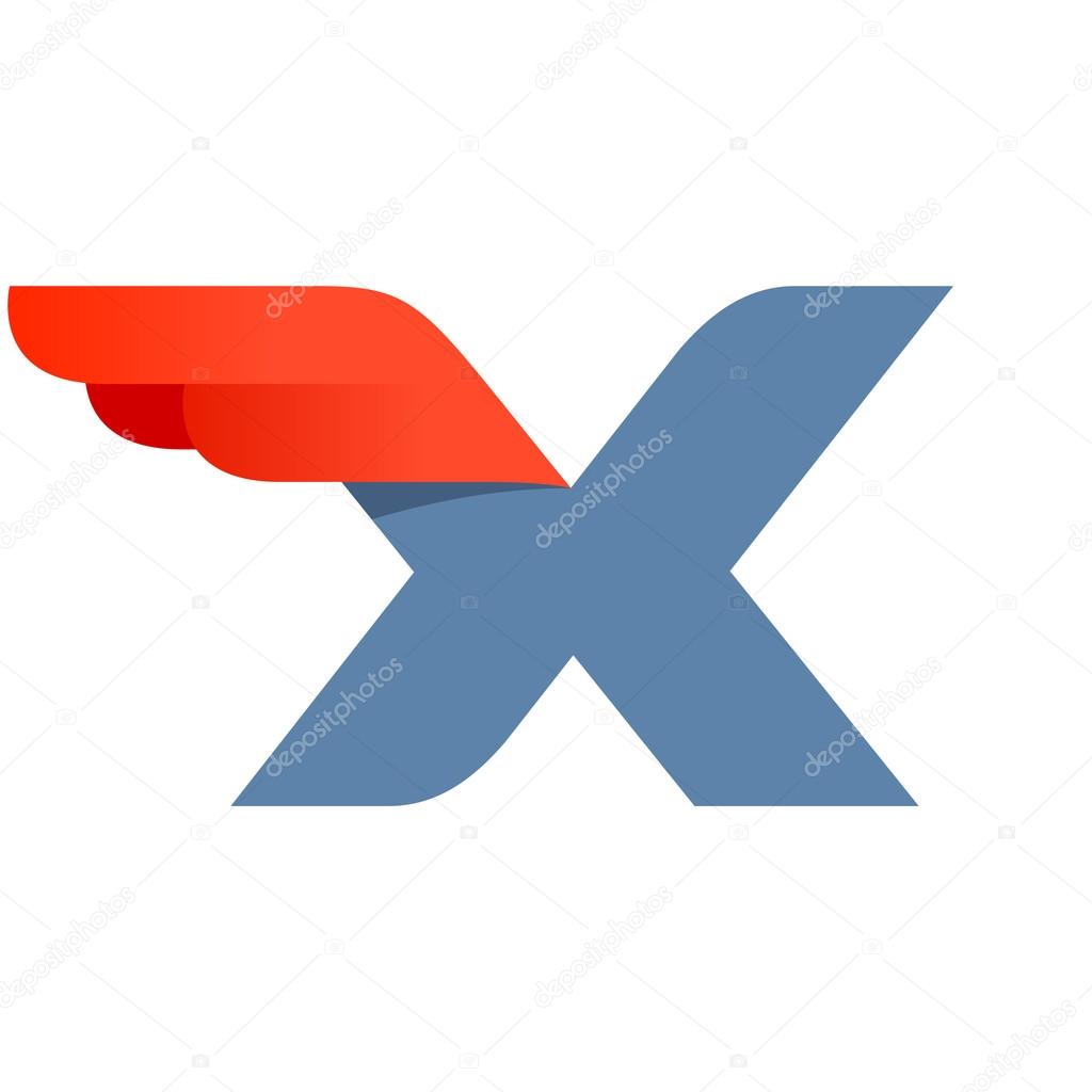 Design template X letter element for application or corporate identity.