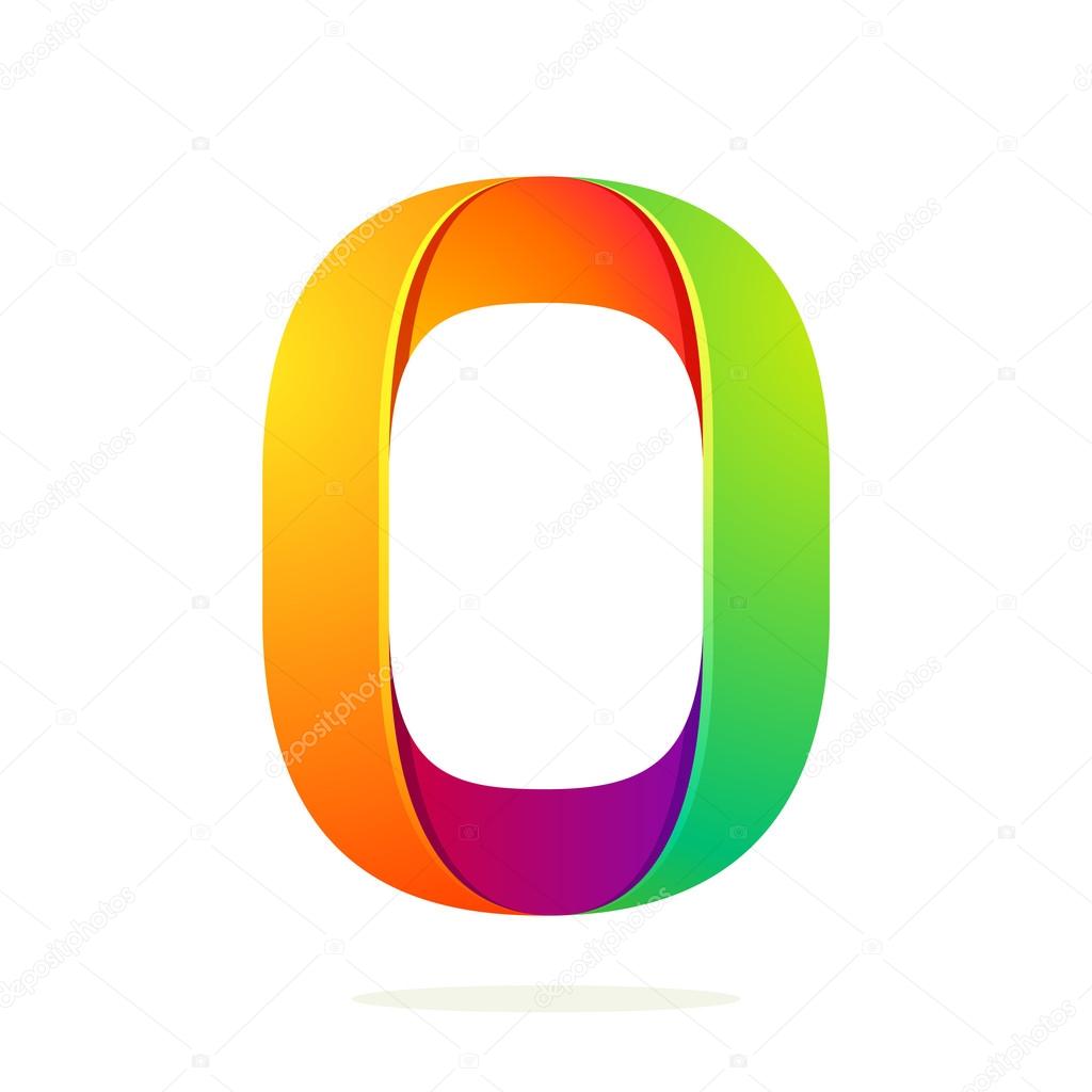 Number 0 design template element for application or corporate identity.