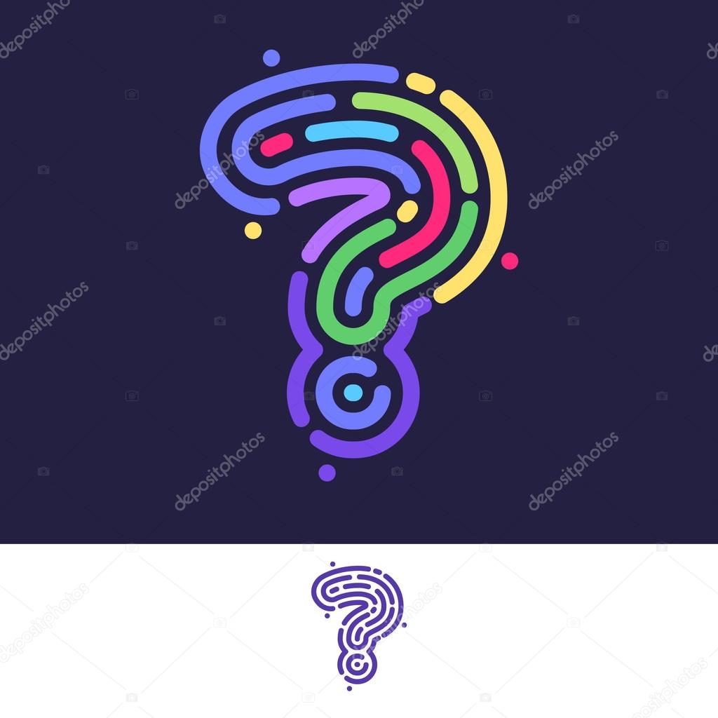 Question mark design template element for application or corporate identity.