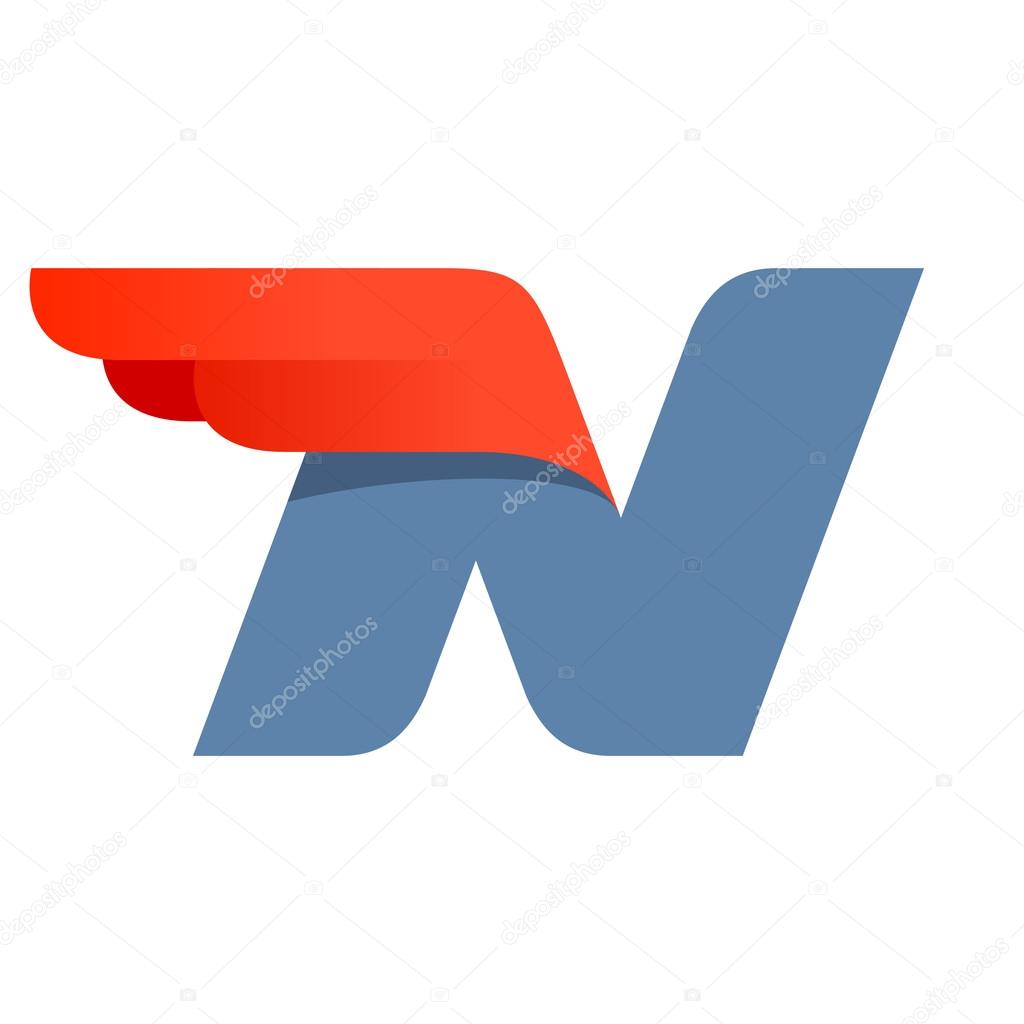 Design template N letter element for application or corporate identity.