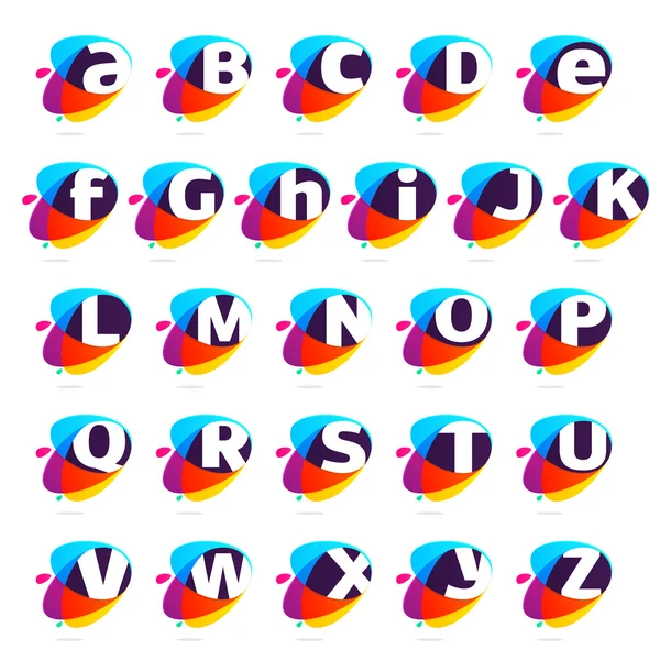 Alphabet Buchstaben mit Ellipsen Schnittpunkt — Stockvektor