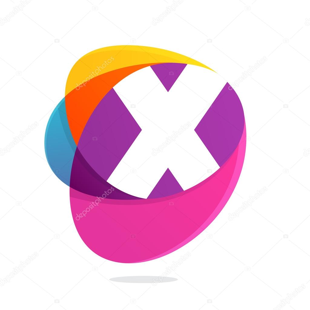 X letter with ellipses intersection