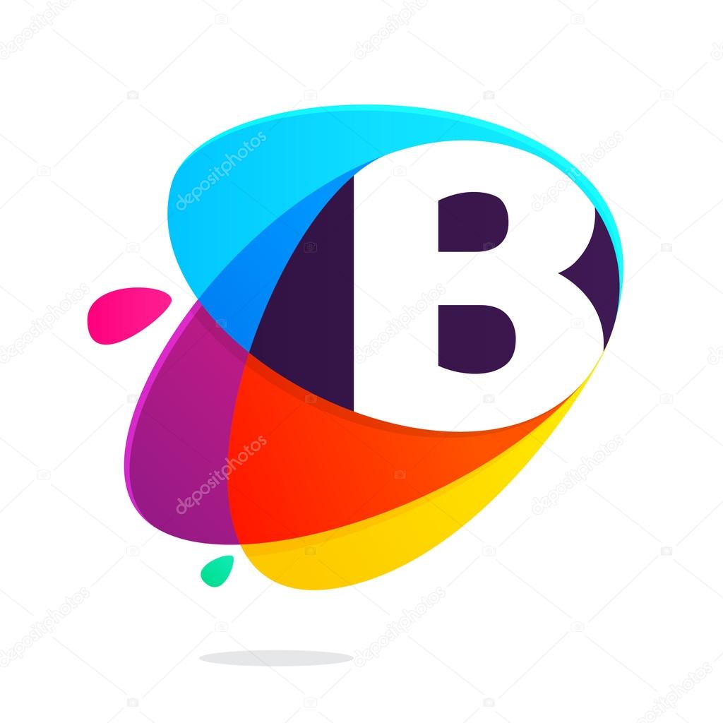 B letter with ellipses intersection