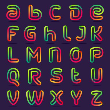 Alfabe harfleri renkli logo