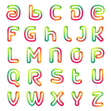 Alfabe harfleri renkli logo