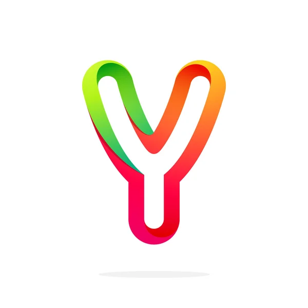 Y brief kleurrijke logo — Stockvector