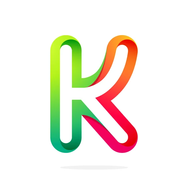 K letter colorful logo — Stock Vector