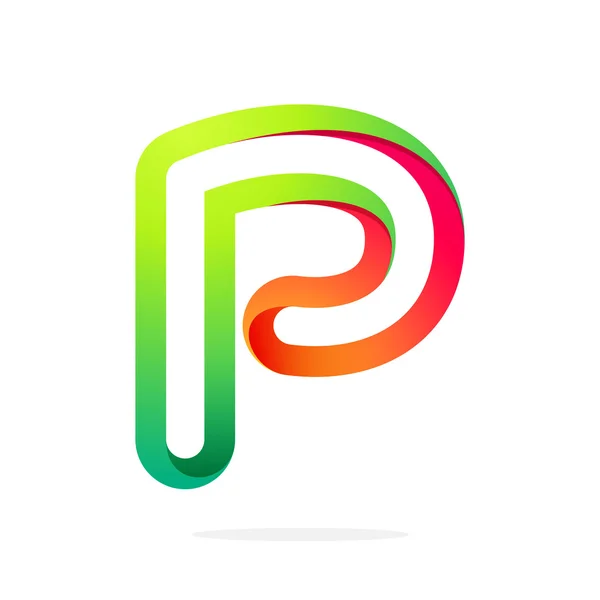 P letter colorful logo — Stock Vector